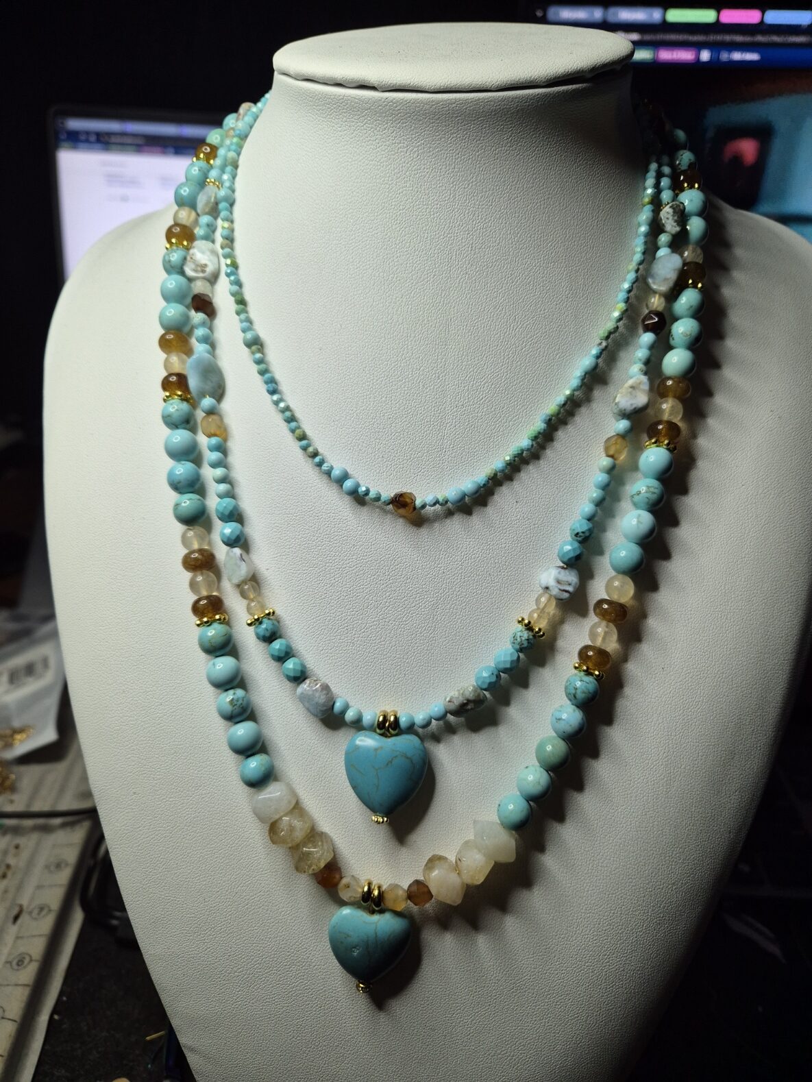 Turquoise Cascade Necklace